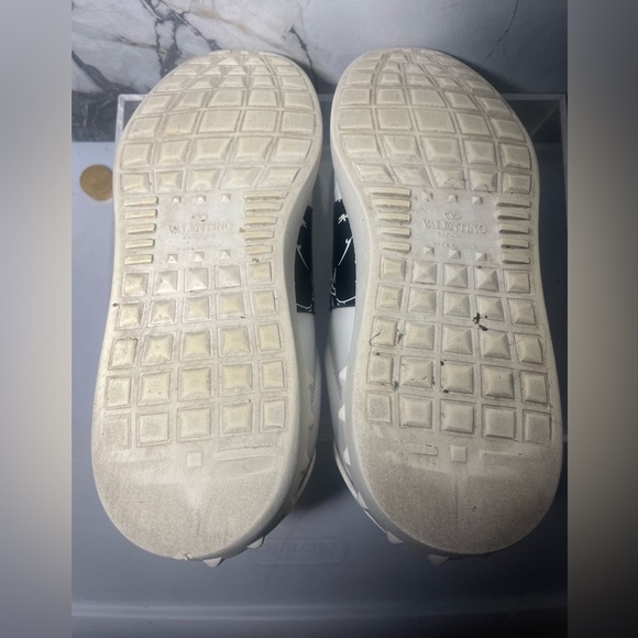 VALENTINO GARAVANI Mens rockstud low cut open laceless leather Snearkers - Picture 11 of 15